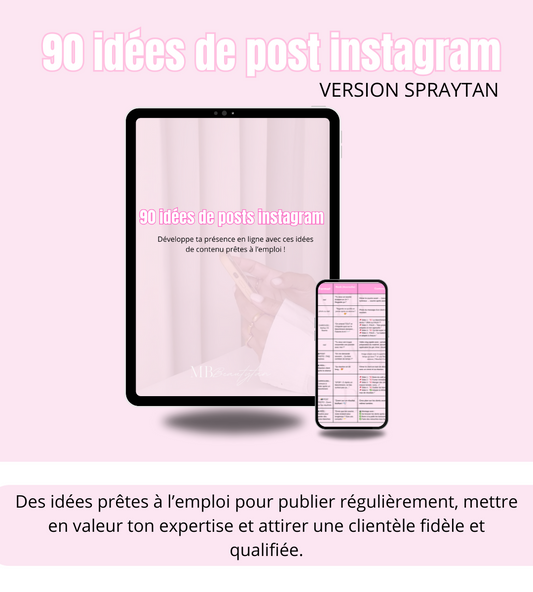 90 Idées de Posts Instagram – Spécial Spray Tan